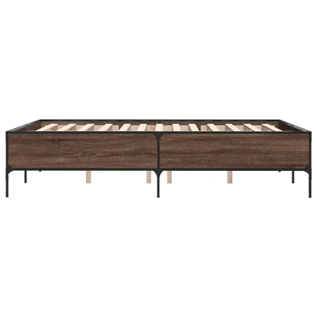 Cadre de lit sans matelas chêne marron 140x200 cm
