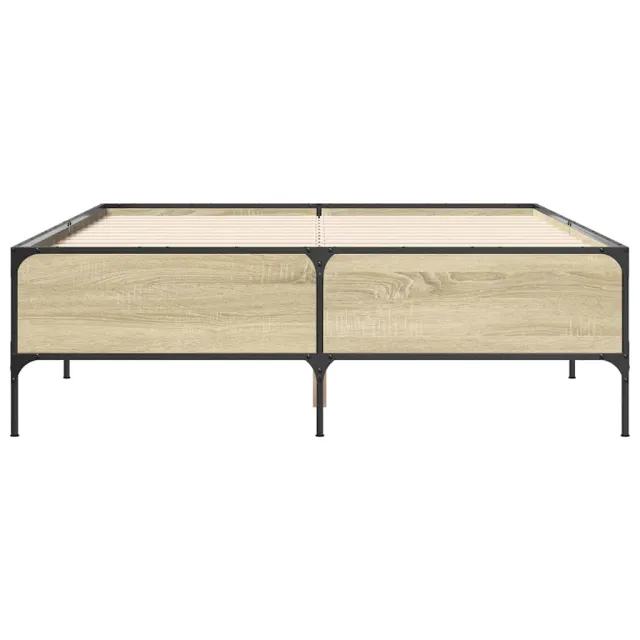 Cadre de lit sans matelas chêne sonoma 120x200 cm