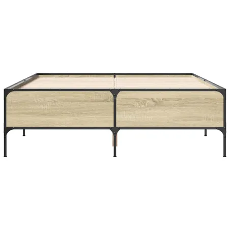 Cadre de lit sans matelas chêne sonoma 120x200 cm