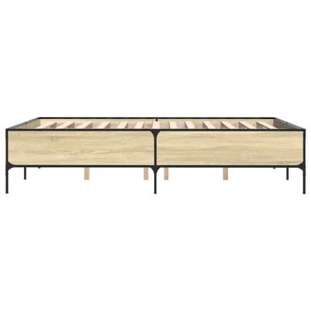 Cadre de lit sans matelas chêne sonoma 120x200 cm