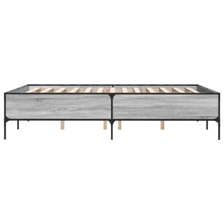 Cadre de lit sans matelas sonoma gris 120x200 cm