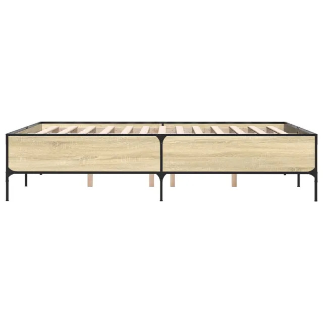 Cadre de lit sans matelas chêne sonoma 140x190 cm