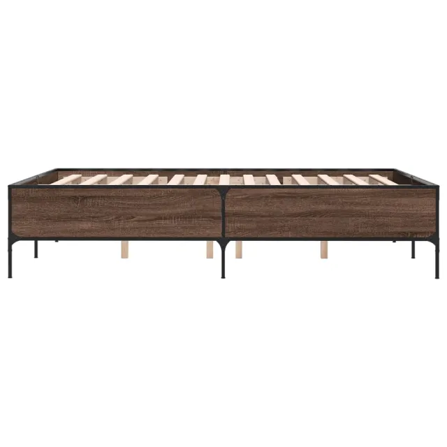 Cadre de lit sans matelas chêne marron 135x190 cm