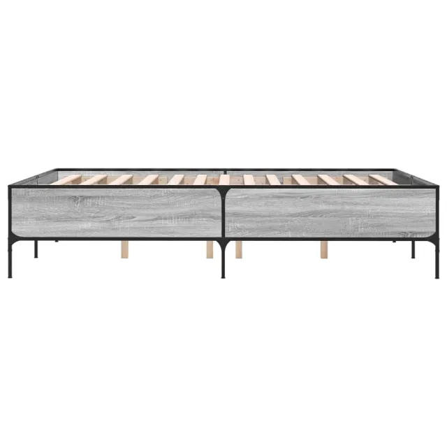 Cadre de lit sans matelas sonoma gris 120x190 cm