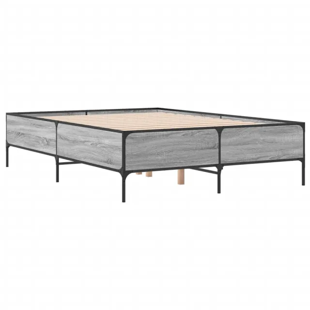 Cadre de lit sans matelas sonoma gris 120x190 cm