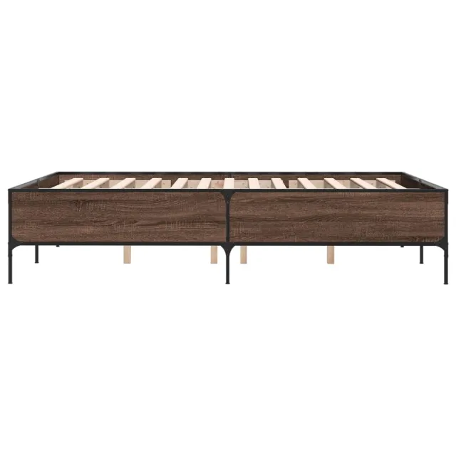 Cadre de lit sans matelas chêne marron 120x190 cm
