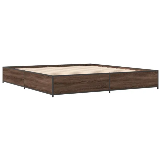 Cadre de lit sans matelas chêne marron 200x200 cm