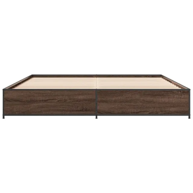 Cadre de lit sans matelas chêne marron 200x200 cm