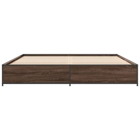 Cadre de lit sans matelas chêne marron 200x200 cm