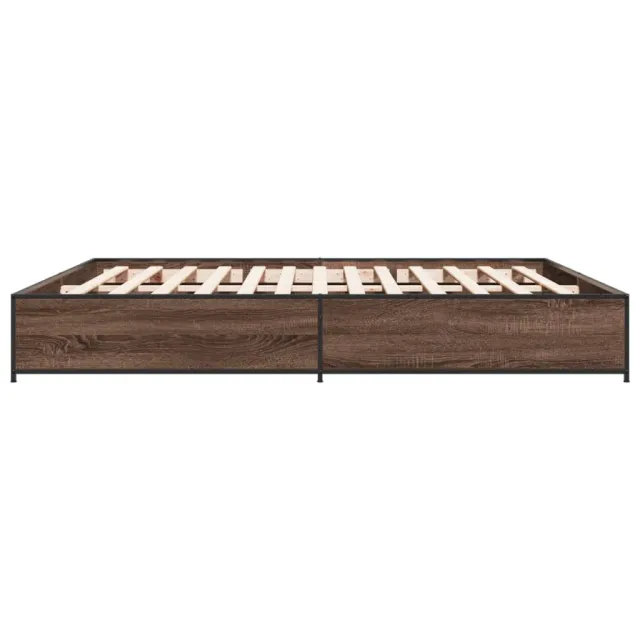 Cadre de lit sans matelas chêne marron 200x200 cm