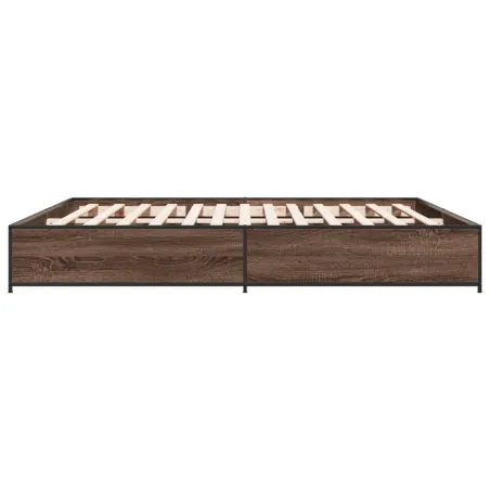 Cadre de lit sans matelas chêne marron 200x200 cm