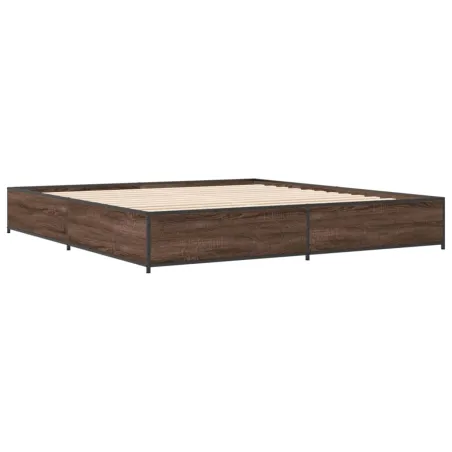 Cadre de lit sans matelas chêne marron 200x200 cm