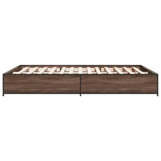 Cadre de lit sans matelas chêne marron 140x200 cm