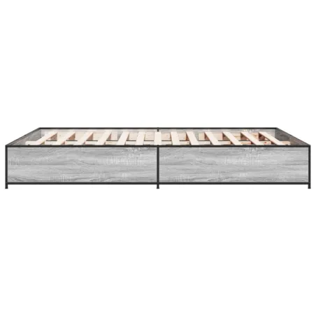 Cadre de lit sans matelas sonoma gris 120x200 cm