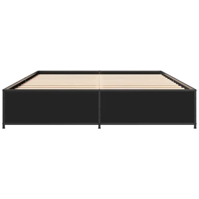 Cadre de lit sans matelas noir 120x190 cm