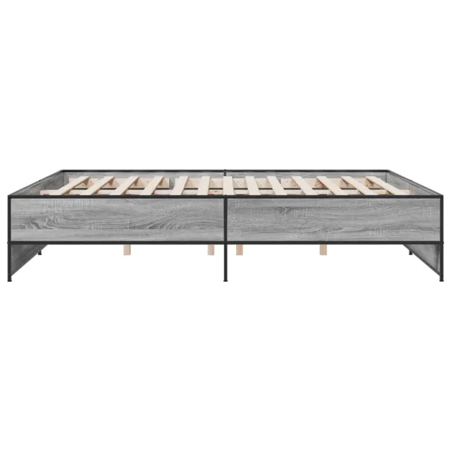 Cadre de lit sans matelas sonoma gris 200x200 cm