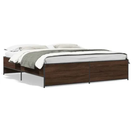 Cadre de lit sans matelas chêne marron 200x200 cm