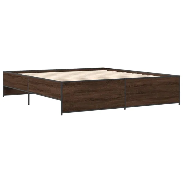 Cadre de lit sans matelas chêne marron 200x200 cm
