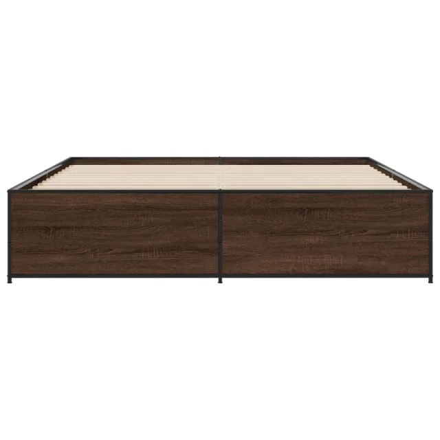 Cadre de lit sans matelas chêne marron 200x200 cm