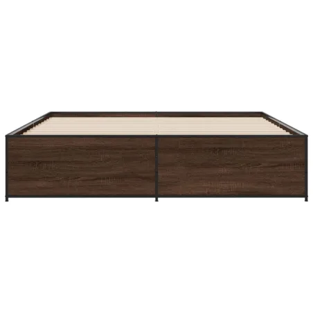 Cadre de lit sans matelas chêne marron 200x200 cm