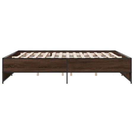 Cadre de lit sans matelas chêne marron 200x200 cm