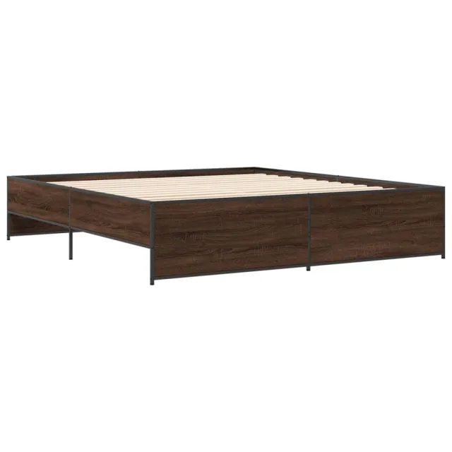 Cadre de lit sans matelas chêne marron 200x200 cm