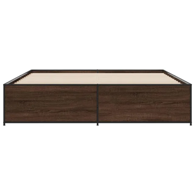 Cadre de lit sans matelas chêne marron 180x200 cm