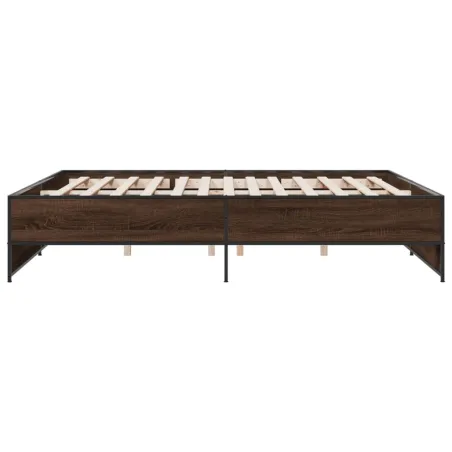Cadre de lit sans matelas chêne marron 180x200 cm
