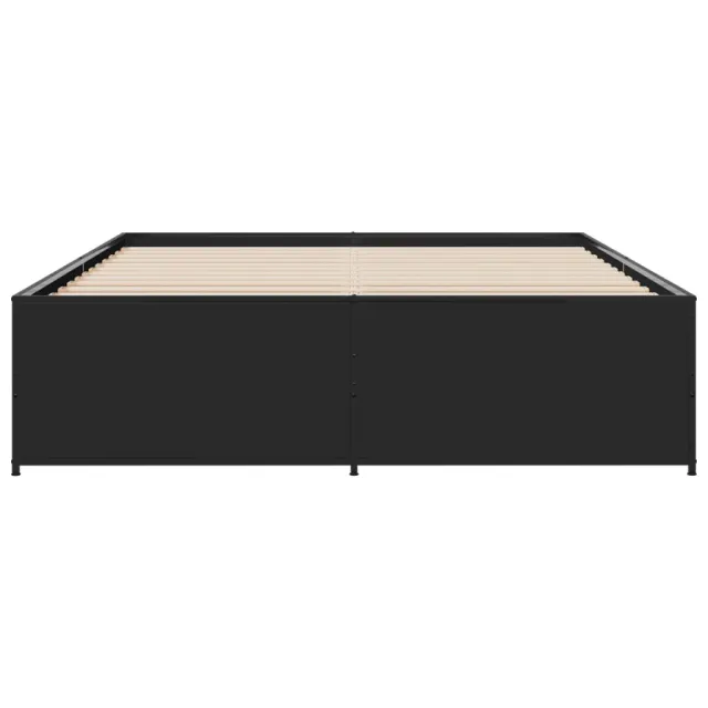Cadre de lit sans matelas noir 160x200 cm