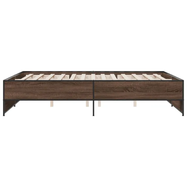 Cadre de lit sans matelas chêne marron 160x200 cm