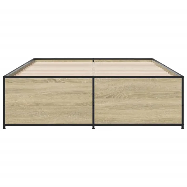 Cadre de lit sans matelas chêne sonoma 140x190 cm