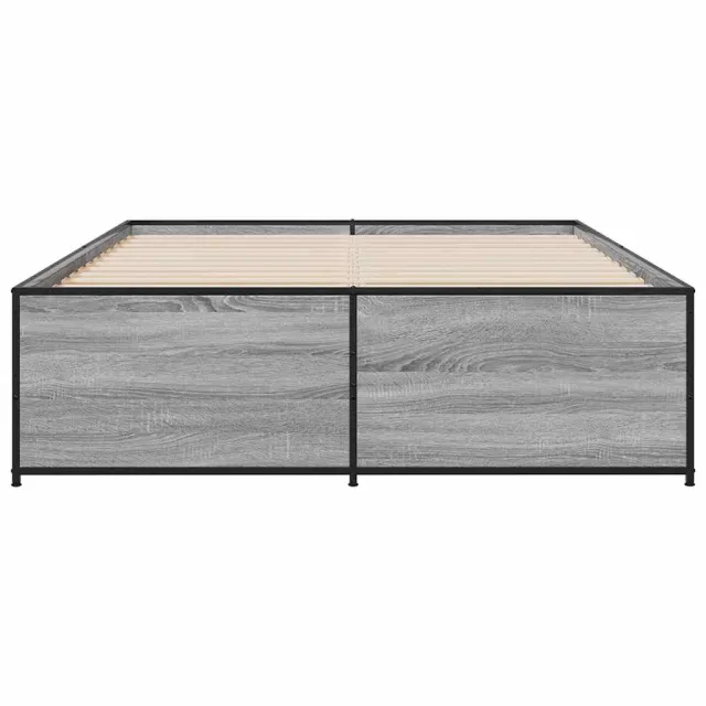 Cadre de lit sans matelas sonoma gris 140x190 cm