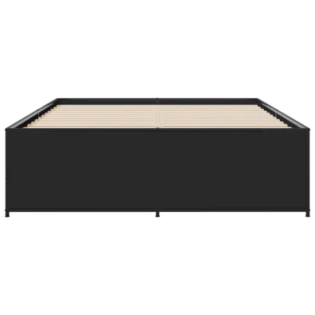Cadre de lit sans matelas noir 135x190 cm