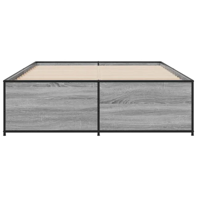 Cadre de lit sans matelas sonoma gris 135x190 cm