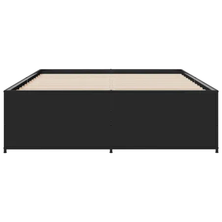 Cadre de lit sans matelas noir 120x190 cm
