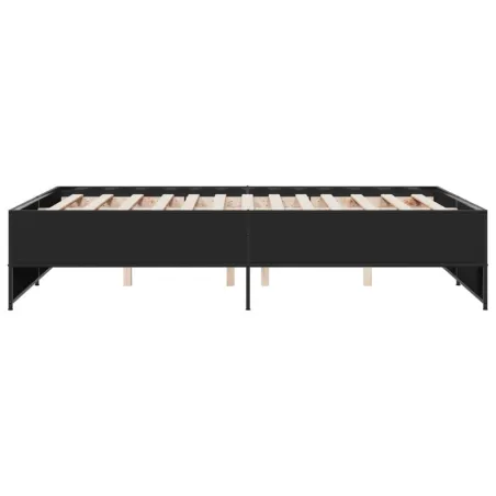 Cadre de lit sans matelas noir 120x190 cm