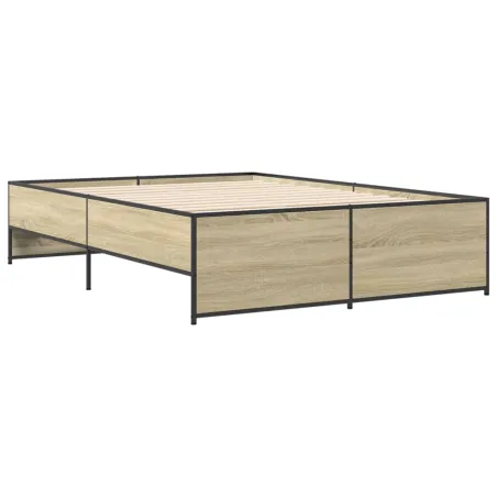 Cadre de lit sans matelas chêne sonoma 120x190 cm