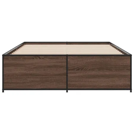 Cadre de lit sans matelas chêne marron 120x190 cm