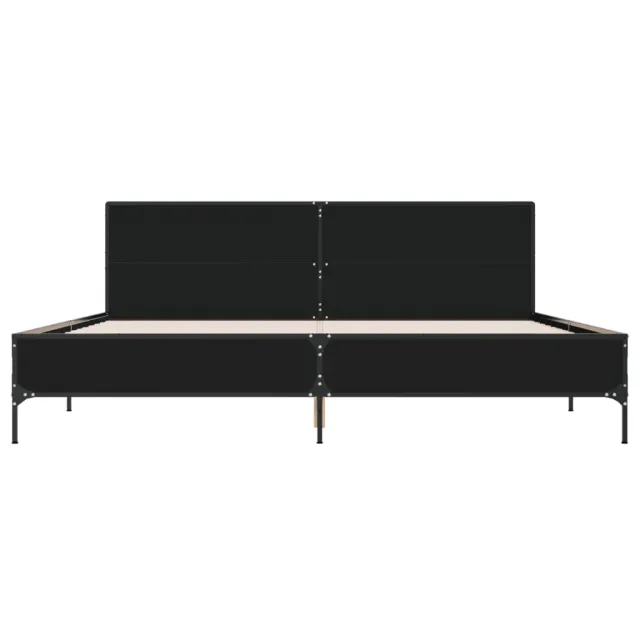 Cadre de lit sans matelas noir 200x200 cm