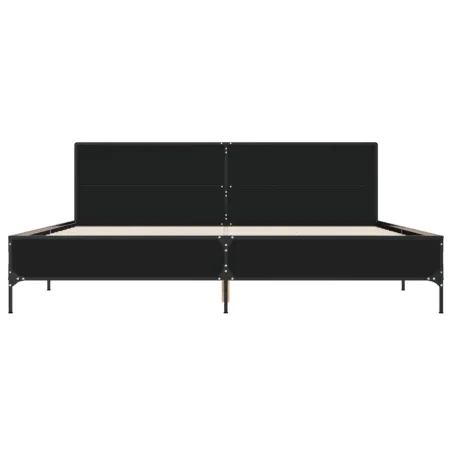 Cadre de lit sans matelas noir 200x200 cm