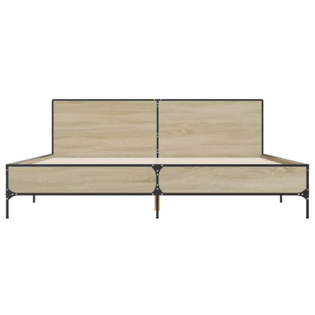 Cadre de lit sans matelas chêne sonoma 200x200 cm