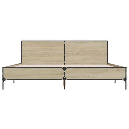 Cadre de lit sans matelas chêne sonoma 200x200 cm