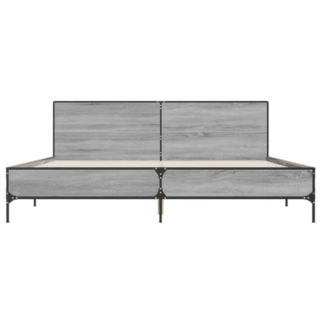 Cadre de lit sans matelas sonoma gris 200x200 cm