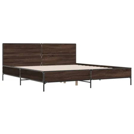 Cadre de lit sans matelas chêne marron 200x200 cm