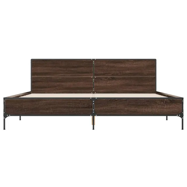Cadre de lit sans matelas chêne marron 200x200 cm