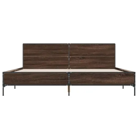 Cadre de lit sans matelas chêne marron 200x200 cm