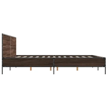 Cadre de lit sans matelas chêne marron 200x200 cm