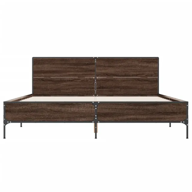 Cadre de lit sans matelas chêne marron 120x190 cm
