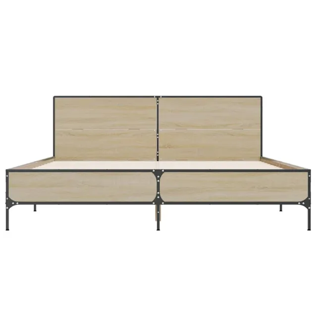 Cadre de lit sans matelas chêne sonoma 140x190 cm
