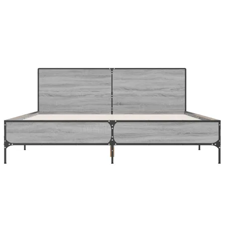 Cadre de lit sans matelas sonoma gris 140x190 cm